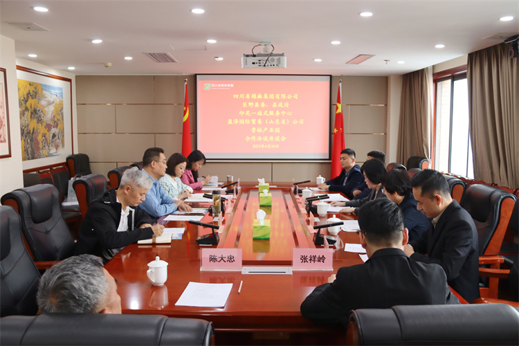 集團(tuán)公司召開與巨野縣委、縣政府，盈澤國際貿(mào)易（山東?。┕?，印尼一站式服務(wù)中心，山東魯裕冷鏈物流公司合作洽談座談會